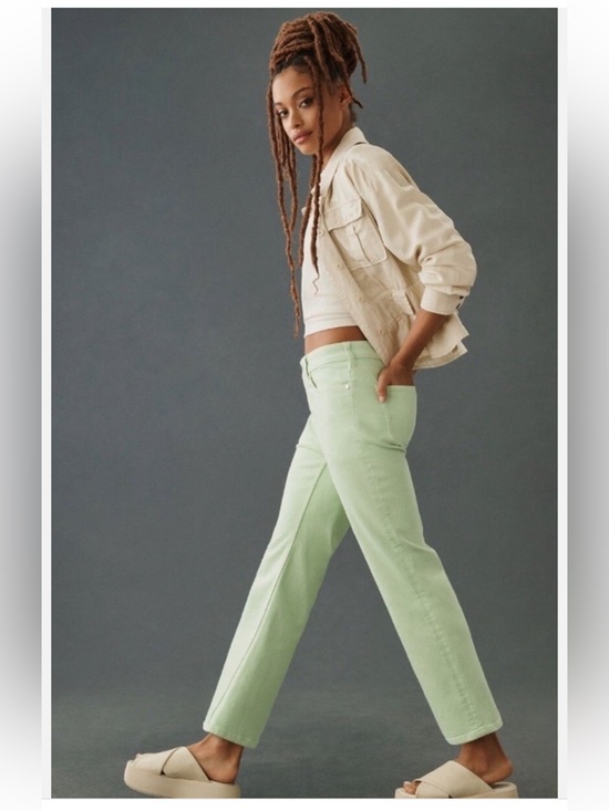 Pilcro Denim - Pilcro by Anthropologie “The Yaya” style in spring green denim Size 29 / 8